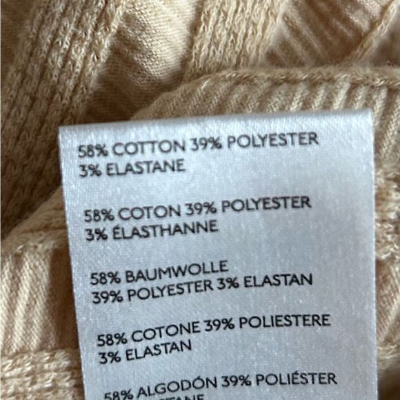 Free People Gold Ribbed Lace Up 100% Cotton Women’s Shirt - Picture 8 of 8